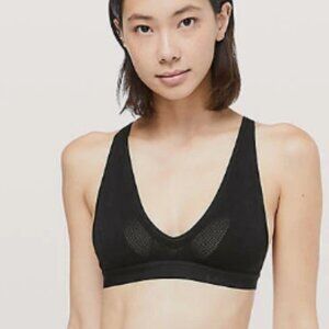LULULEMON A Little Bit Closer black strappy bralette